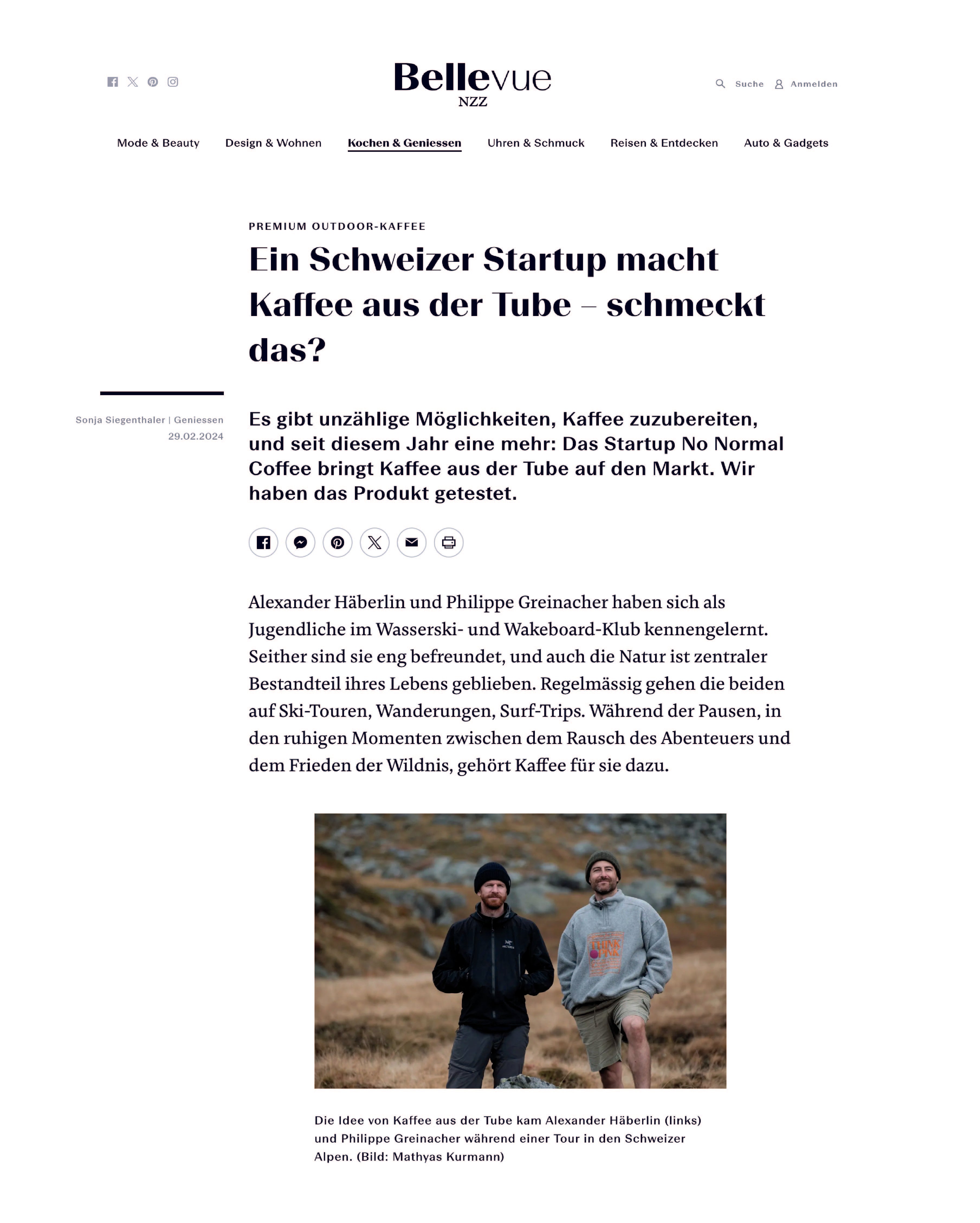 Article in NZZ Bellvue - NoNormal