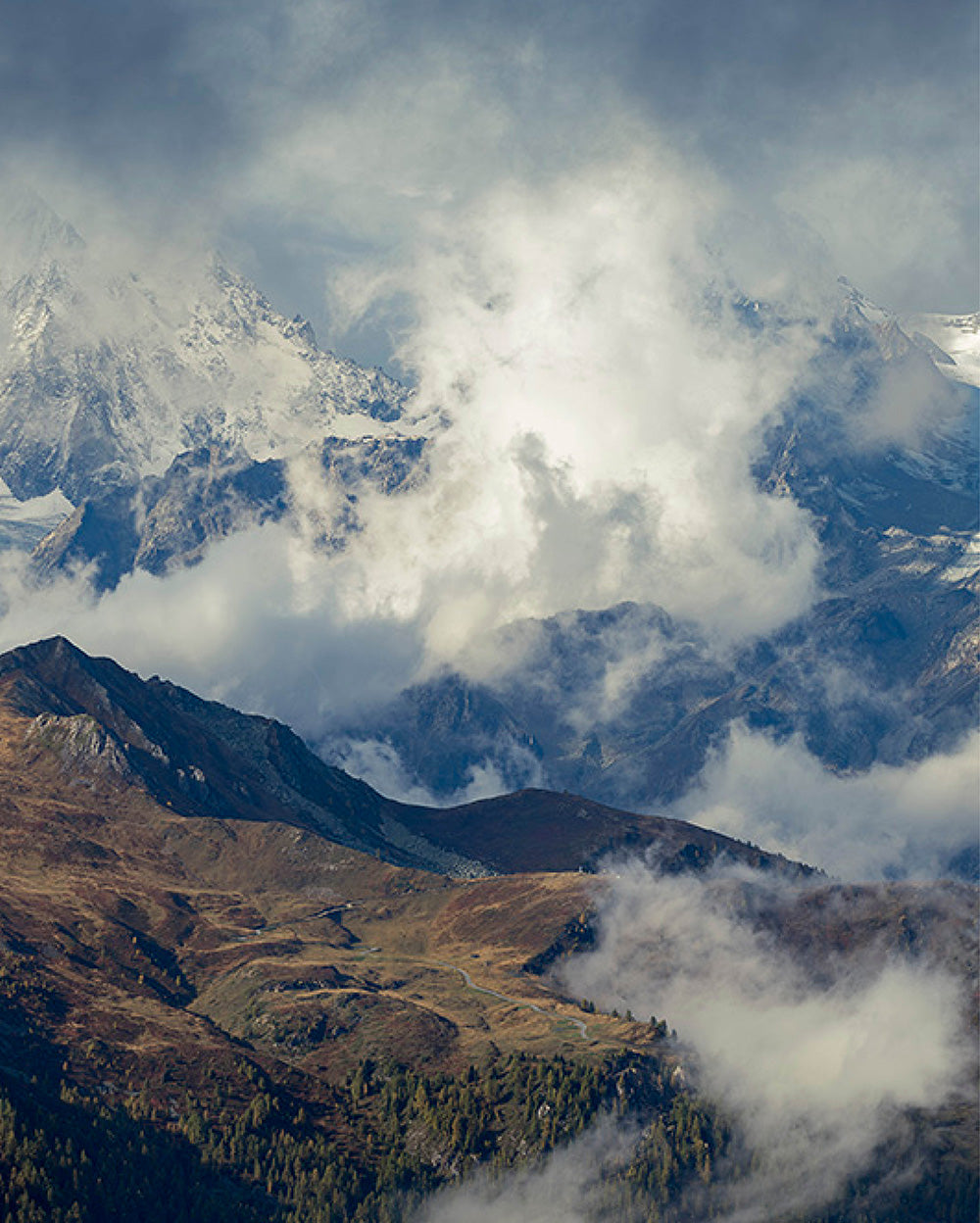 view on glacier of switzerland