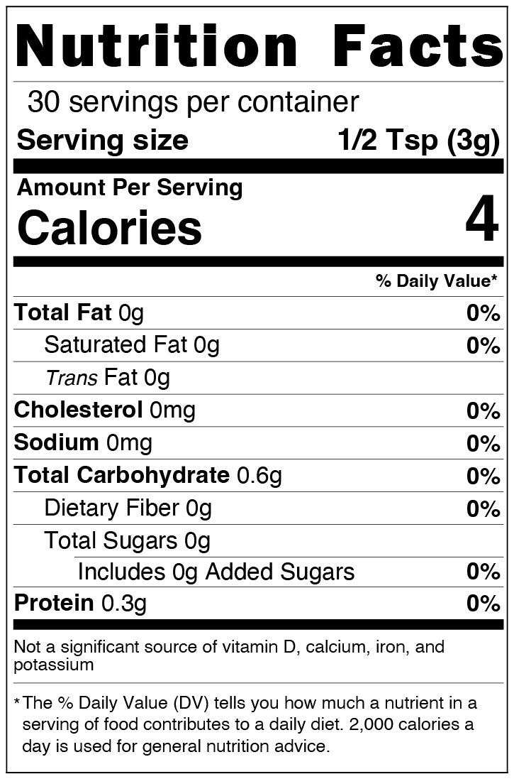 Nutrition facts