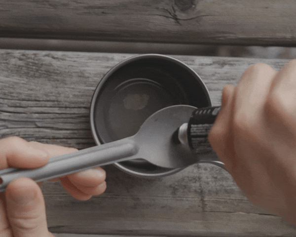 Step 1: squeeze a teaspoon of paste into the cup