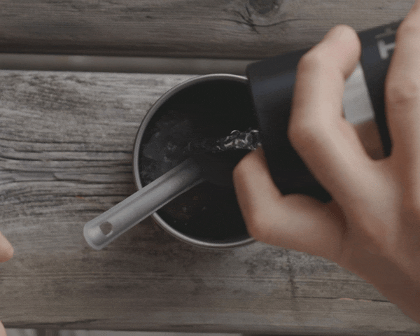 Step 2: add water and stir